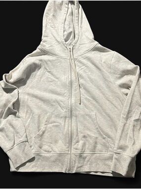 Light Gray Full-Zip Hoodie